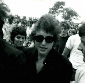 Dylan at Newport '65/Photo by Herb Van Dam, courtesy of Elijah Wald