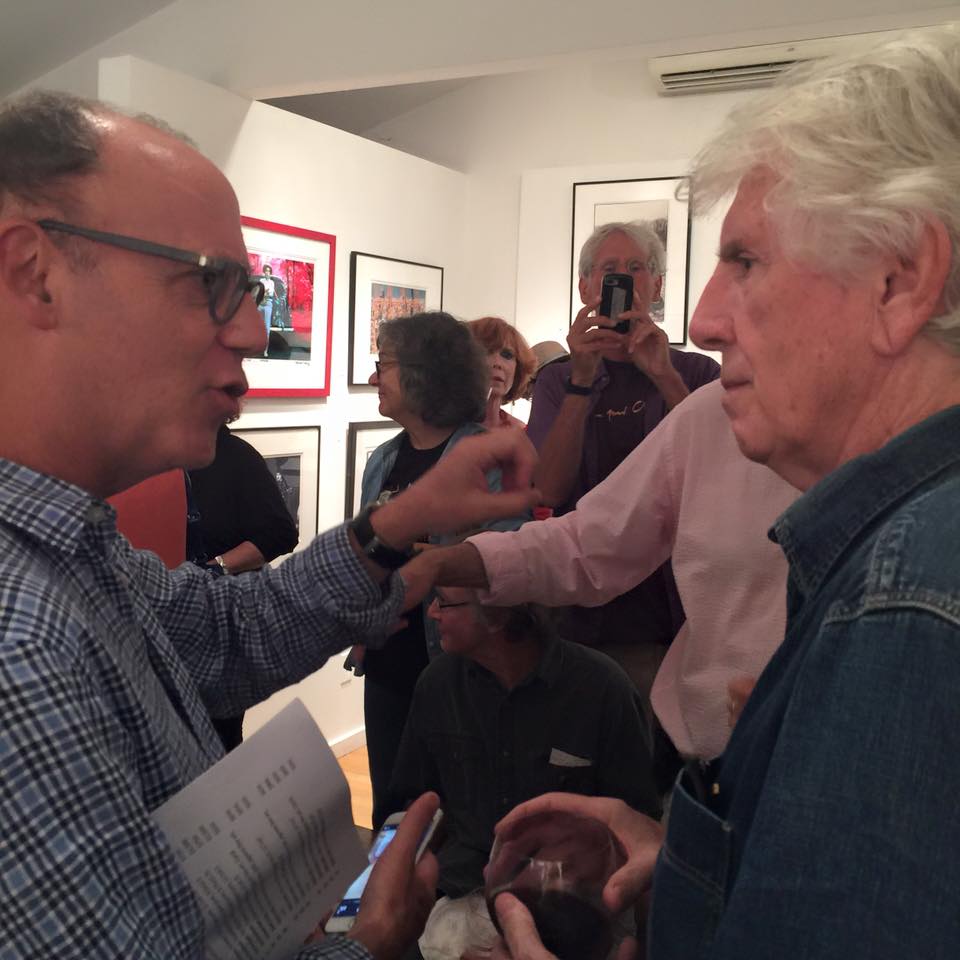 Graham Nash at a photo exhibit of his work with Best Classic Bands' Founder Greg Brodsky in August 2015