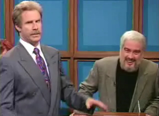 Darrell Hammond's Sean Connery always exasperates Will Ferrell's Alex Trebek