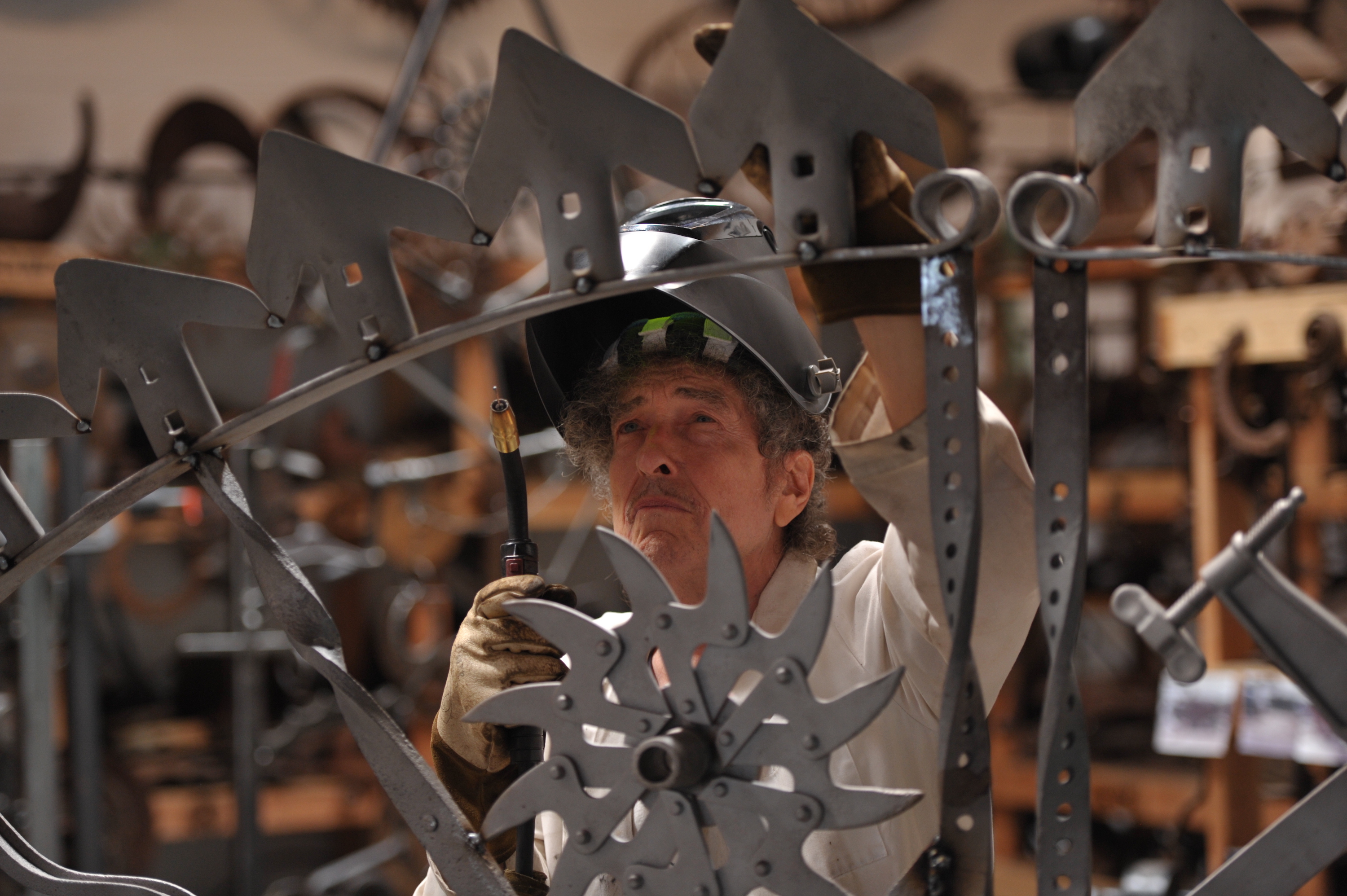Bob Dylan at work on "Portal," courtesy of MGM National Harbor