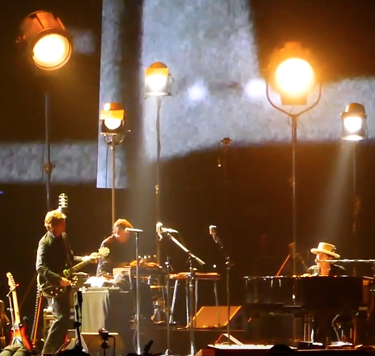 Dylan and his band performing at Desert Trip in Indio, CA, on October 7, 2016