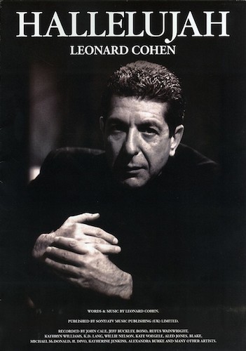 Leonard Cohen's "Hallelujah" sheet music
