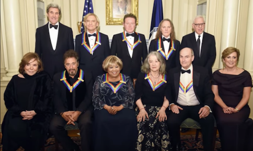 Recipients of the 2016 Kennedy Center honors, including members of the Eagles, James Taylor and Mavis Staples